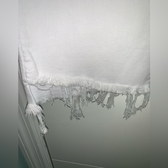 MOTHER The Insider Crop Step Fray in Fairest of them All White Jeans Denim 31 - Picture 12 of 16